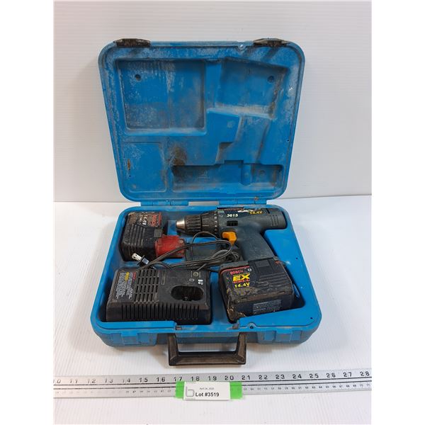 Bosch Drill - Batteries Weak - Has Case & Charger - As Is