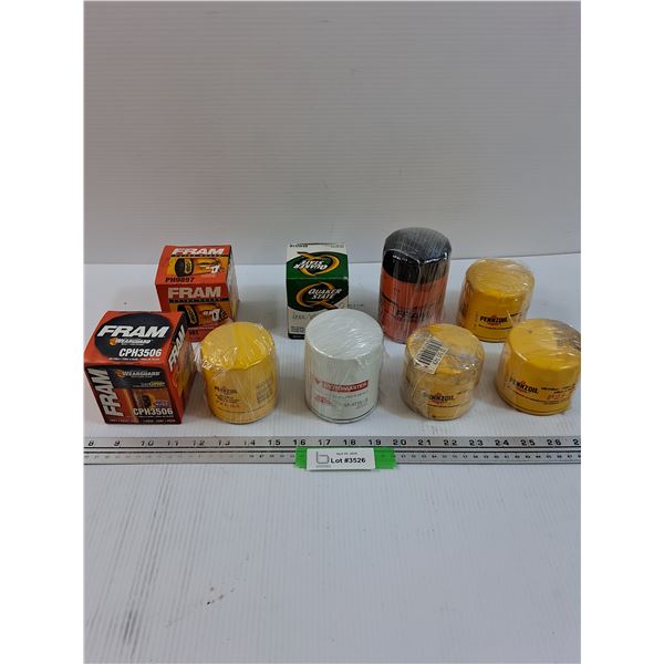 (9) New Oil Filters - Assorted