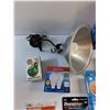 Image 4 : Desk Clip Lamp and Various Light Bulbs - As Is