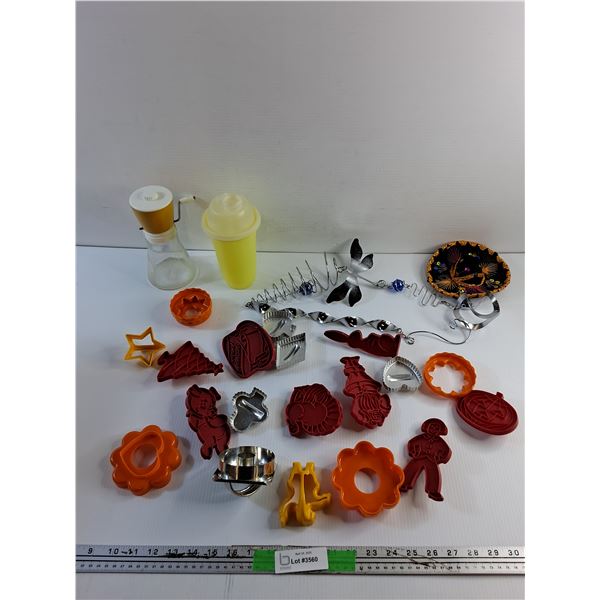 Grinder, Water Cup, Miniature Sombrero, Cookie Cutters and Misc