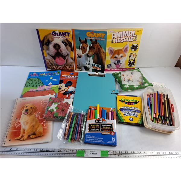 Coloring & Activity Books, Markers, Crayons, Napkins and Misc