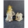 Image 4 : Light Up Christmas Angel Decoration and Ceramic Candle Holder