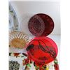 Image 3 : Serving Platters, Trays, Wicker Basket, Ceramic Bowl, Candle Holders and Misc