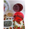 Image 4 : Serving Platters, Trays, Wicker Basket, Ceramic Bowl, Candle Holders and Misc