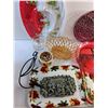 Image 5 : Serving Platters, Trays, Wicker Basket, Ceramic Bowl, Candle Holders and Misc