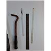 Image 4 : C Clamps, Pry Bar, Tin Shears, Saw Blades, Ruler and Nail Pullers