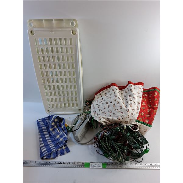 Shoe Rack, Power Bar, Christmas Tree Light, Kitchen Towel and Tree Skirt