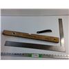 Image 1 : Carpenters Square, Level and Wrench
