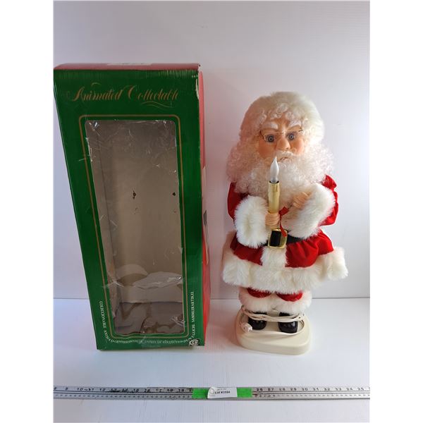 Animated Light Up Santa Claus Decoration - Tested
