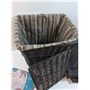 Image 4 : Wicker Laundry Hamper, Kitten Shower Curtain & (2) Bench Sitting Seats
