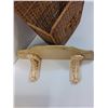 Image 3 : Wood Desk Organizer, Shelf, Wicker Wall Magazine Holder