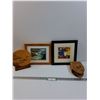 Image 1 : (2) Pictures, Wood Duck Inlay Decor, Rooster Knife Holder