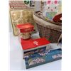 Image 2 : Seasonal Holiday Items in Wicker Basket: Easter, Christmas