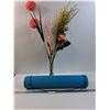Image 1 : Red Lobster Vase & Faux Flowers & Yoga Mat