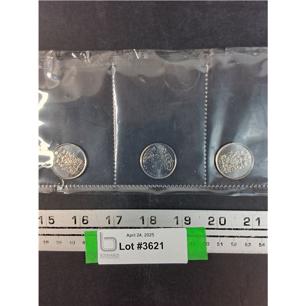 (3) Canadian 50 Cent Coins - 2002 Editions