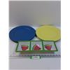 Image 1 : (8) Plastic Dinner Plates & Watermelon Serving Dish