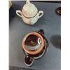 Image 6 : West Germany Beer Stein, Japanese Teapot, Iridescent Creamer & Sugar Bowl Set