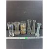 Image 1 : (6) Vases - Assorted & Decorative Glass Stones