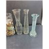 Image 3 : (6) Vases - Assorted & Decorative Glass Stones