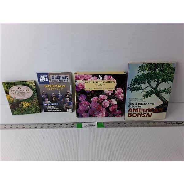 (4) Gardening & Craft Beer Books- American Bonsai, Fragrant Herbs, Misc.