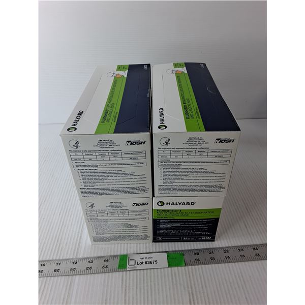 (4) Boxes of Halyard N95 Particulate Masks