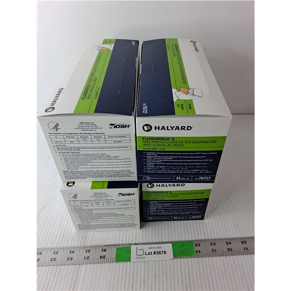 (4) Boxes of Halyard N95 Particulate Masks