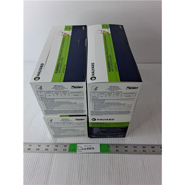 (4) Boxes of Halyard N95 Particulate Masks