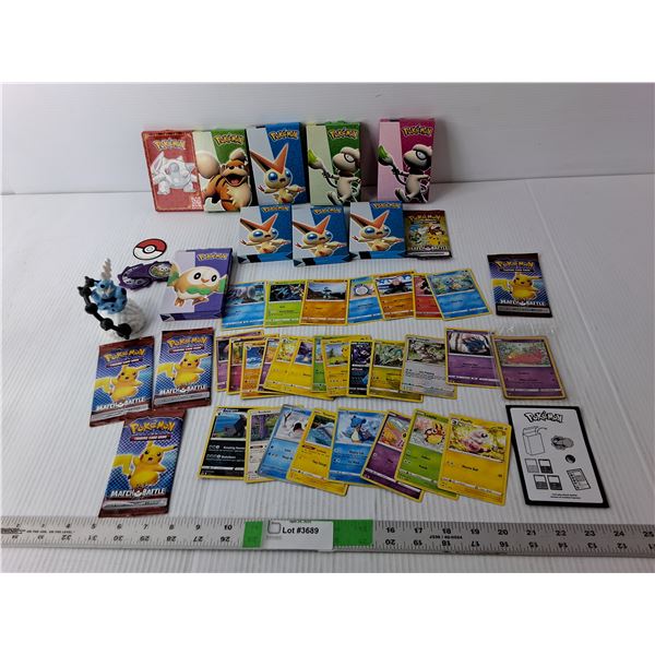 Pokemon Lot- Cards- Cannot Authenticate, Figurine, Happy Meal Toys