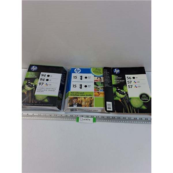 (3) HP Printer Ink - 94, 15, 56