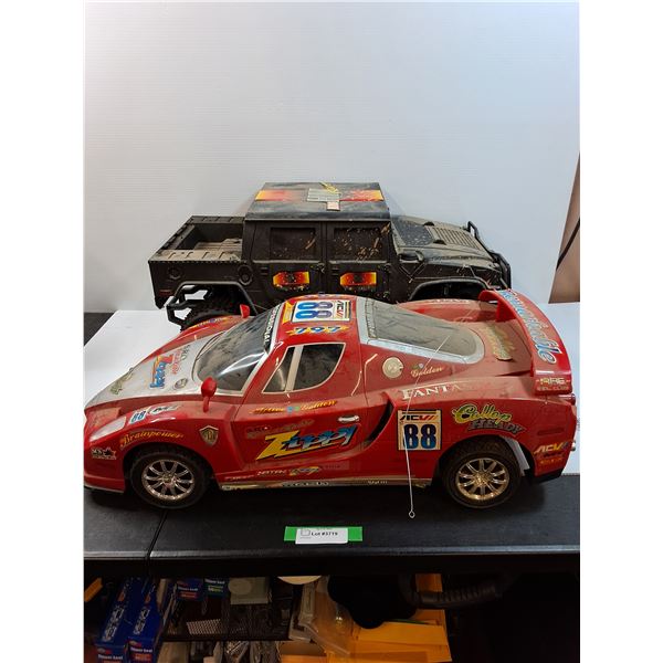 (2) Extra Large Remote Control Vehicles for PARTS - 29" x 13" x 14" - CANNOT SHIP