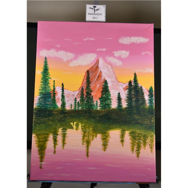 Pink Mountain on Lake