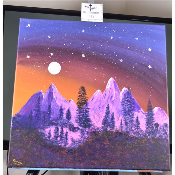 Purple Night Over Mountains