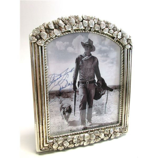 Framed Photo Of John Wayne From The Movie "Hondo"- 12" X 10"