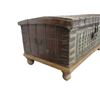 Image 2 : Large Wedding Trunk- Hand Forged  Metal Work- 25.5" X 52" X 28"- Good Condition