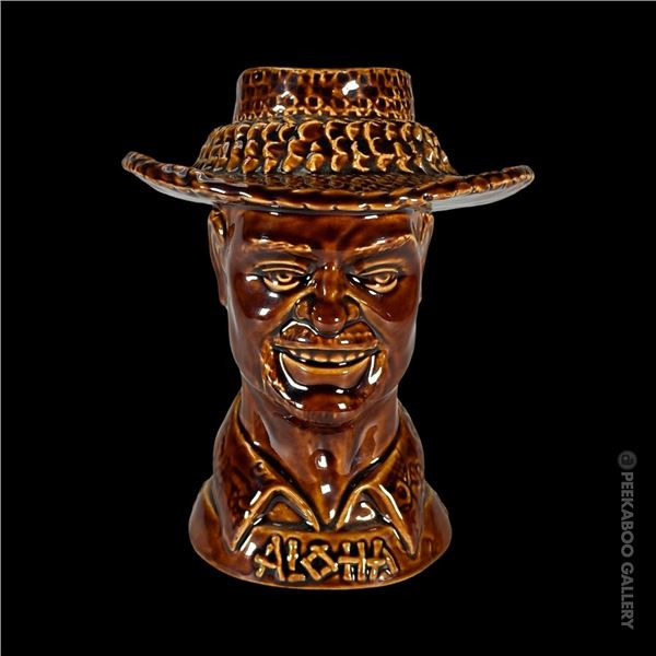 ART THE BEACHCOMBER BROWN TRIBUTE MUG BY TIKI FARM.