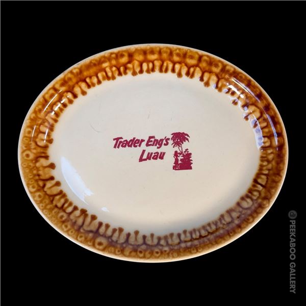 TRADER ENG'S LUAU ATLANTA, GEORGIA DISH - JACKSON CUSTOM CHINA RESTAURANT WARE.