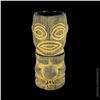 Image 1 : MUNKTIKI GREY & YELLOW "TANGAROA STACKER" TIKI MUG SET.