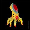 Image 2 : MUNKTIKI IKAKUMORA SPIDER-SQUID YAKIMON SCULPTURE - YELLOW #57.