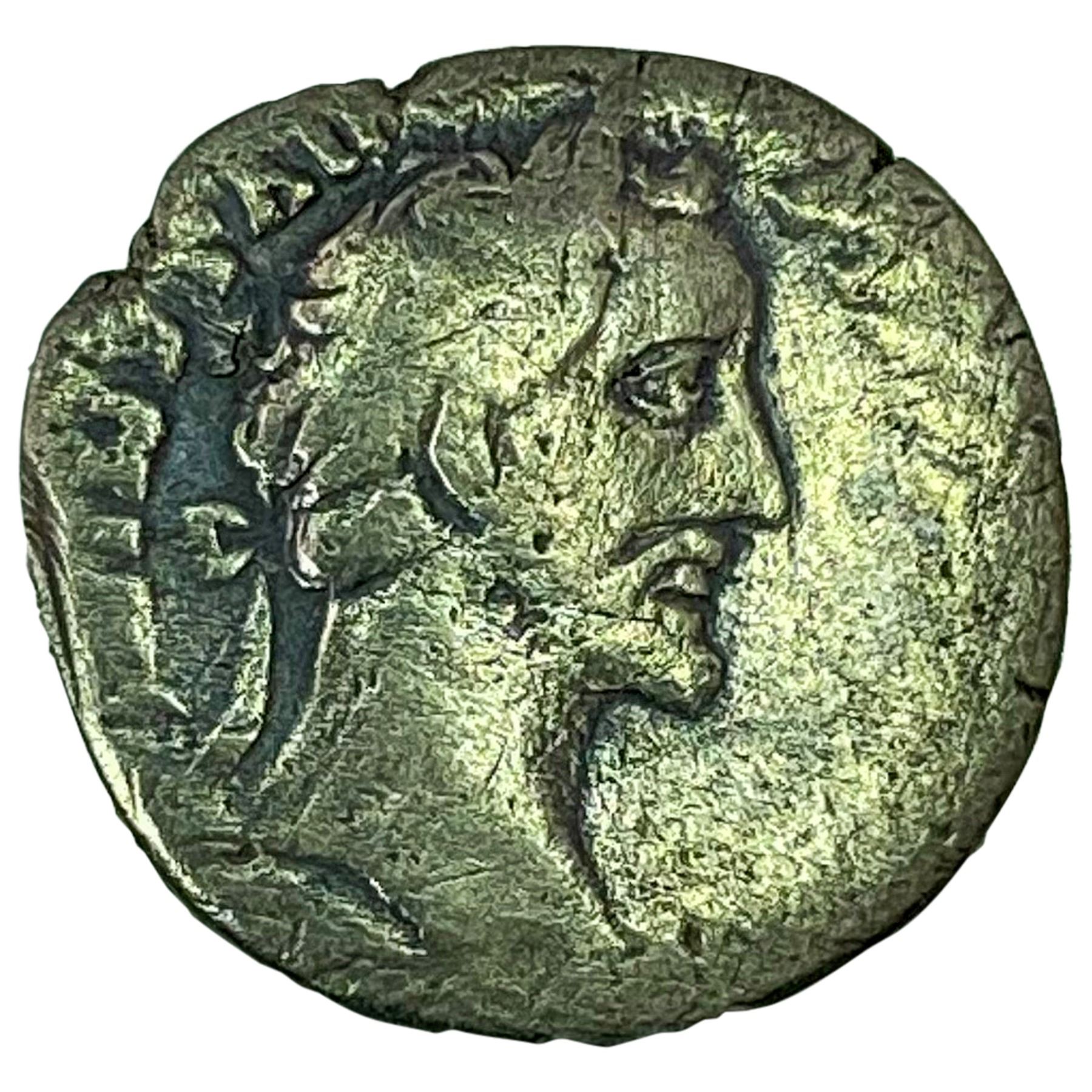 Roman Ant. Pius 138-161 AD Silver Denarius ABOUT UNCIRCULATED