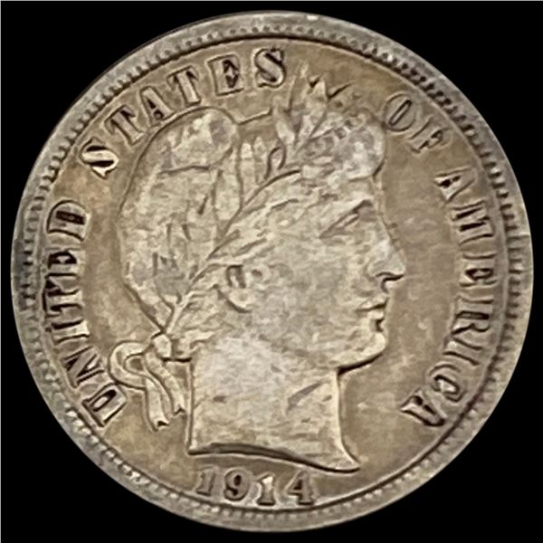 1914-D Barber Dime CLOSELY UNCIRCULATED