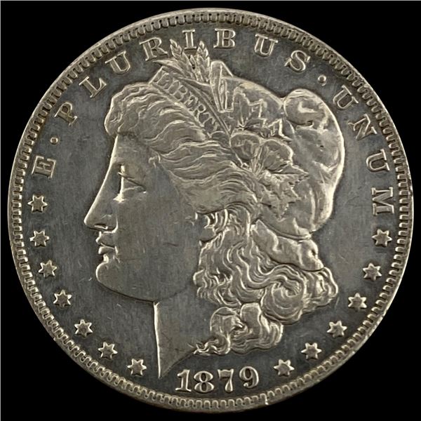 1879-S Rev of 78 Morgan Silver Dollar NEARLY UNCIRCULATED
