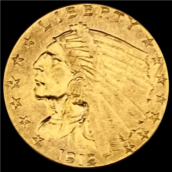 1912 Indian Head $2.50 Gold Quarter Eagl CLOSELY UNCIRCULATED