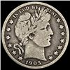 Image 1 : 1905 Barber Half Dollar NICELY CIRCULATED