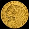 1914-D Indian Head $2.5 Gold Quarter Eag UNCIRCULATED