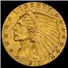 Image 1 : 1911 Indian Head $2.50 Gold Quarter Eagl CLOSELY UNCIRCULATED