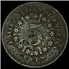 Image 2 : 1867 Shield Nickel W/Rays NICELY CIRCULATED