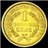Image 2 : 1851 Liberty Head Gold Dollar UNCIRCULATED