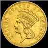 Image 1 : 1855 $3 Indian Princess Head Gold CLOSELY UNCIRCULATED