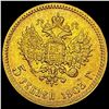 Image 2 : 1903 5 Roubles Russian Gold Coin AGW.1245oz UNCIRCULATED