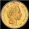 Image 1 : 1900 Denmark Gold 10 Kroner AGW.1296 UNCIRCULATED